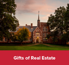 A campus building. Gifts of Real Estate